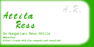 attila ress business card